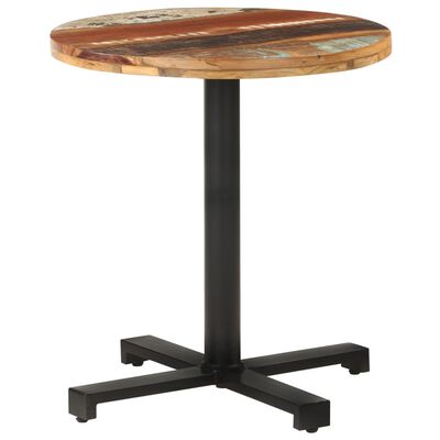 vidaXL kerek tömör újrahasznosított fa bisztróasztal Ø70 x 75 cm