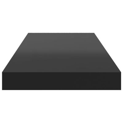 vidaXL 8 db magasfényű fekete forgácslap könyvespolc 60 x 10 x 1,5 cm