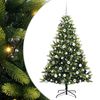 vidaXL Mesters&eacute;ges Hajl&iacute;tott Kar&aacute;csonyfa 300 LED-del Z&ouml;ld 180 cm