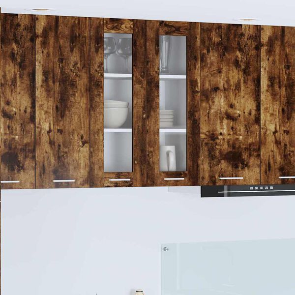 vidaXL F&uuml;ggő szekr&eacute;ny t&aacute;rol&oacute;val F&uuml;st&ouml;lt t&ouml;lgy 60 x 31 x 80 cm Faanyag