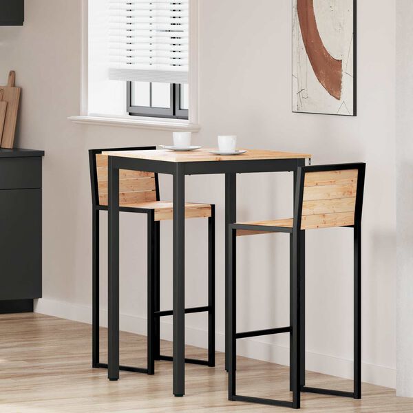 vidaXL B&aacute;rasztal Term&eacute;szetes 110 x 55 x 105 cm T&ouml;m&ouml;r fenyőfa