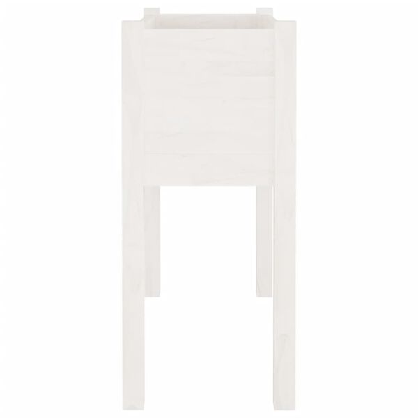 vidaXL feh&eacute;r t&ouml;m&ouml;r fenyőfa kerti vir&aacute;gtart&oacute; 70 x 31 x 70 cm