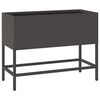 vidaXL Magas Kerti Cser&eacute;p Fekete 60 x 26 x 45 cm Ac&eacute;l