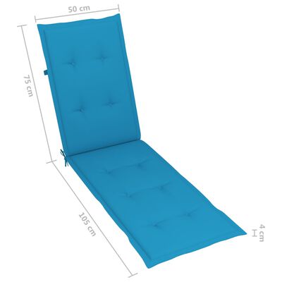 vidaXL kék nyugágypárna (75+105) x 50 x 3 cm