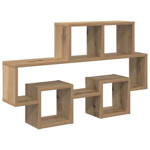 vidaXL Falpolc Falra szerelhető k&eacute;zműves t&ouml;lgy 82 x 15 x 51 cm