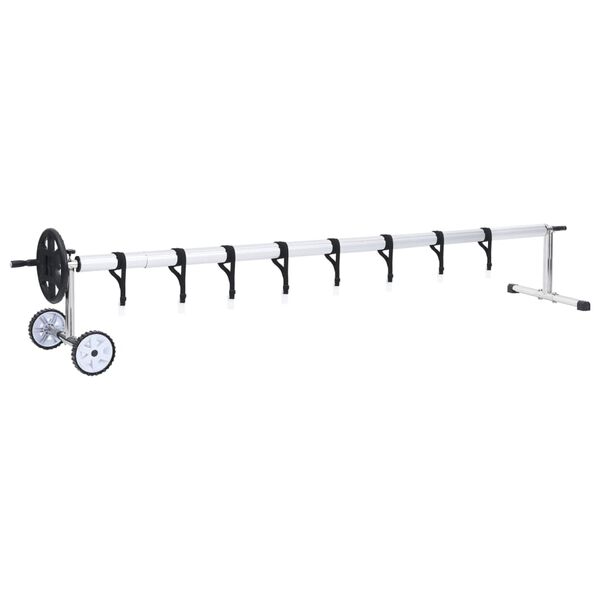 vidaXL rozsdamentes ac&eacute;l alj&uacute; medencef&oacute;lia-tekerő