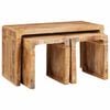 vidaXL F&eacute;szekasztal 3 db Barna 82 x 40 x 46 cm T&ouml;m&ouml;r Mang&oacute;f&aacute;t