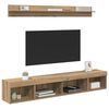 vidaXL TV falit kabinet szett leddel 5 pcs Artisan t&ouml;lgy Faanyag