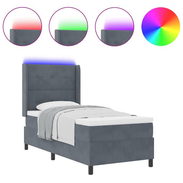 vidaXL Boxrug&oacute;s &aacute;gy matracmal S&ouml;t&eacute;tsz&uuml;rke 100 x 200 cm B&aacute;rsony