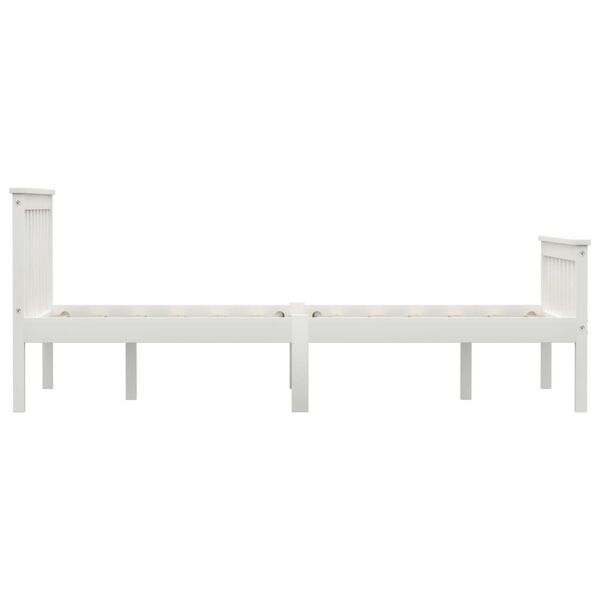 vidaXL fehér tömör fenyőfa ágy matrac nélkül 120 x 200 cm