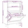 vidaXL barna szerelt fa és természetes rattan cipőszekrény 52x25x80 cm