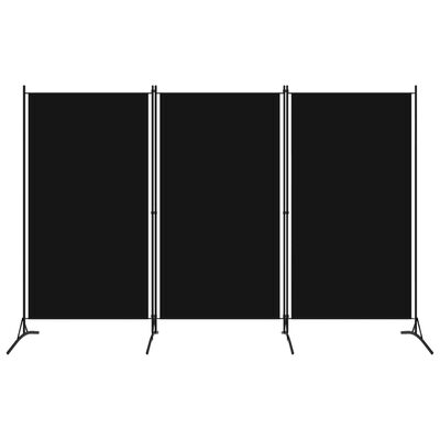 vidaXL fekete 3 paneles paraván 260 x 180 cm