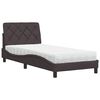 vidaXL &aacute;gy matraccal S&ouml;t&eacute;tbarna 90x190 cm sz&ouml;vet