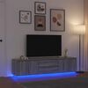 vidaXL antik fa sz&iacute;nű TV-szekr&eacute;ny LED-l&aacute;mp&aacute;kkal 100x41x50 cm