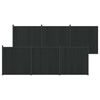 vidaXL Ker&iacute;t&eacute;selem 6 db 1055 x 186,5 cm WPC &eacute;s Alum&iacute;nium Fekete