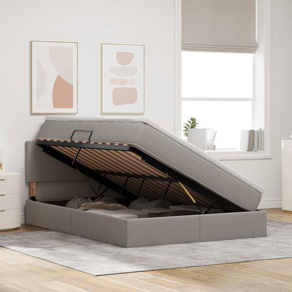 vidaXL &Aacute;gy t&aacute;rol&oacute;val &eacute;s LED l&aacute;mp&aacute;val T&oacute;psz&iacute;nű 140 x 200 cm sz&ouml;vet