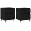 vidaXL &Eacute;jjeliszekr&eacute;ny 2 pcs Fekete t&ouml;lgy 40 x 35 x 50 cm Faanyag