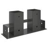 vidaXL Tűzifa Halmoz&oacute; Seg&eacute;d 12 db Antracitsz&uuml;rke 34 x 10 x 15 cm Ac&eacute;l