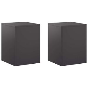 vidaXL N&ouml;v&eacute;ny&aacute;llv&aacute;ny 2 pcs Fekete 30 x 30 x 40 cm Ac&eacute;l