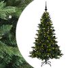 vidaXL Műkar&aacute;csonyfa g&ouml;mbbel 120 cm 150 LED Meleg feh&eacute;r PVC &eacute;s f&eacute;m