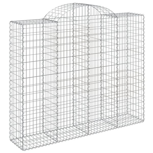 vidaXL 14 db íves horganyzott vas gabion kosár 200x50x160/180 cm