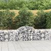 vidaXL 18 db íves horganyzott vas gabion kosár 200x50x60/80 cm