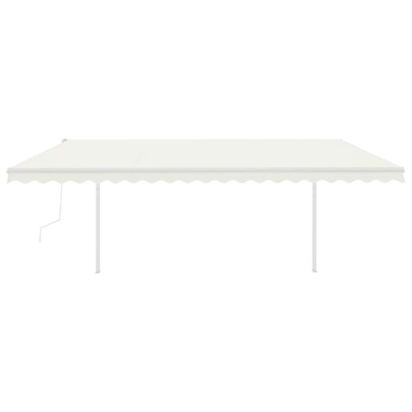 vidaXL kr&eacute;msz&iacute;nű automata sz&eacute;l&eacute;rz&eacute;kelős &eacute;s LED-es napellenző 5x3 m