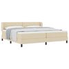 vidaXL Boxspring &aacute;gy matraccal matracmal Kr&eacute;m 200 x 200 cm sz&ouml;vet
