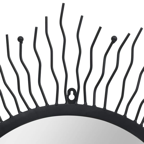 vidaXL fekete kerti falit&uuml;k&ouml;r naps&uuml;t&eacute;sszerű diz&aacute;jnnal 80 cm