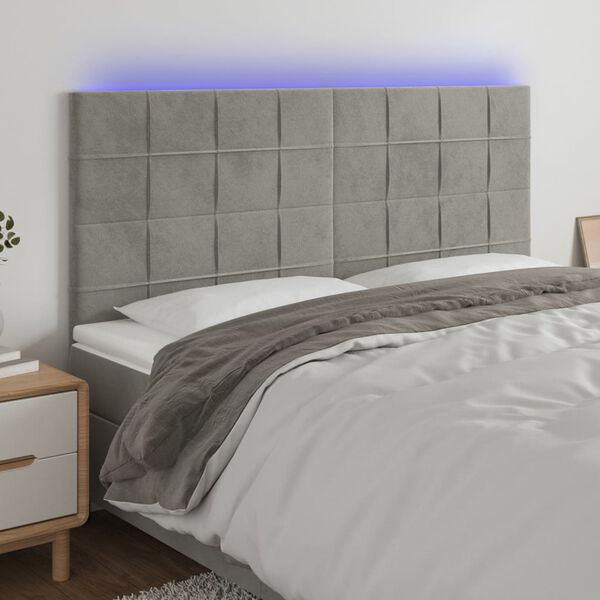 vidaXL vil&aacute;gossz&uuml;rke b&aacute;rsony LED-es fejt&aacute;mla 200x5x118/128 cm