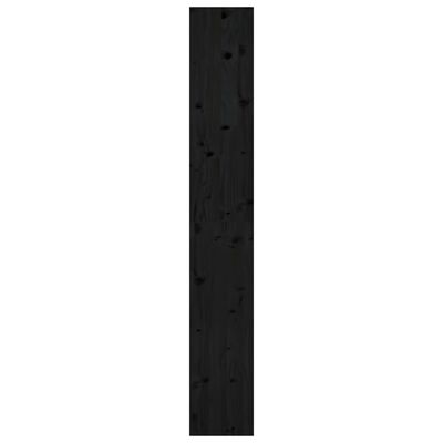 vidaXL fekete fenyőfa könyvszekrény/térelválasztó 80 x 30 x 199,5 cm