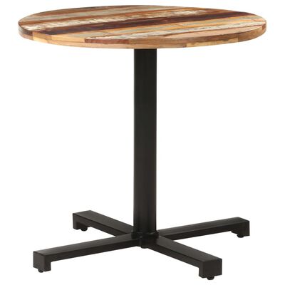 vidaXL kerek tömör újrahasznosított fa bisztróasztal Ø80 x 75 cm