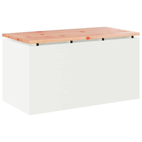 vidaXL Kerti pad Feh&eacute;r 80 x 40 x 43 cm Ac&eacute;l