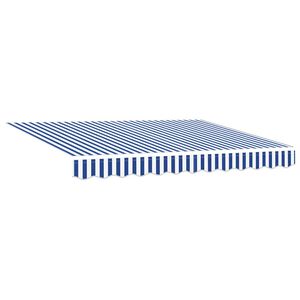 vidaXL Napellenző ponyva K&eacute;k &eacute;s Feh&eacute;r 235 x 195 cm Poli&eacute;szter