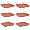 vidaXL N&eacute;gyzetes Vir&aacute;gt&aacute;lca 6 db T&eacute;gla V&ouml;r&ouml;s 25,5 x 25,5 x 2,5 cm