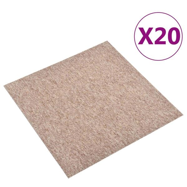 vidaXL Szőnyeg 20 pcs B&eacute;zs 50 x 50 cm 100% Polipropil&eacute;n