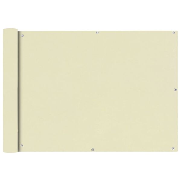 vidaXL 75x600 cm krém Oxfrod szövetű erkély ablak sötétítő