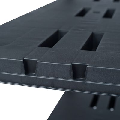 vidaXL fekete műanyag tároló polc 220 kg 90 x 40 x 138 cm