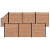 vidaXL Ker&iacute;t&eacute;s K&eacute;szlet 7 db 1138 x 186 cm WPC &eacute;s Alum&iacute;nium Barna