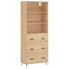 vidaXL sonoma t&ouml;lgy szerelt fa magasszekr&eacute;ny 69,5 x 34 x 180 cm