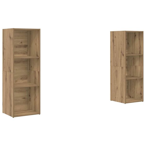vidaXL TV szekr&eacute;ny garnit&uacute;ra 2 pcs Artisan t&ouml;lgy 107 x 35 x 37 cm
