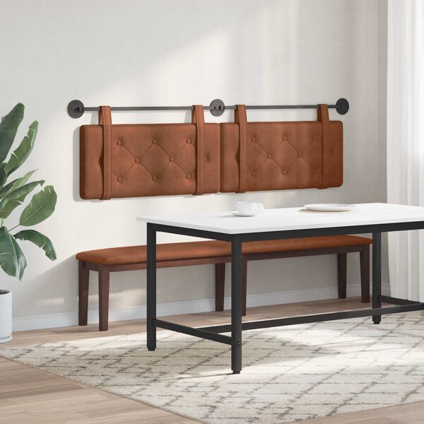 vidaXL Fali Fejt&aacute;mla Falra szerelhető Barna 170 x 55 x 5 cm Antik PU