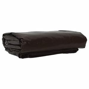 vidaXL Ponyva 650g / m&sup2; Barna 2 x 3 m V&aacute;szon PVC bevonattal