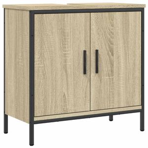 vidaXL sonoma t&ouml;lgy szerelt fa f&uuml;rdőszobai mosd&oacute;szekr&eacute;ny 60x30x60 cm