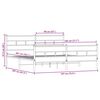 vidaXL füstös tölgy színű fém ágykeret matrac nélkül 180 x 200 cm