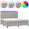 vidaXL vil&aacute;gossz&uuml;rke sz&ouml;vet rug&oacute;s &eacute;s LED-es &aacute;gy matraccal 200x200 cm