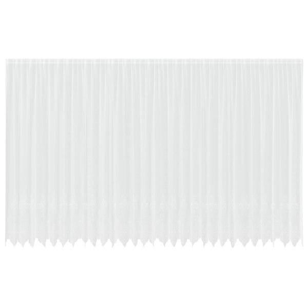 vidaXL Csipk&eacute;s F&uuml;gg&ouml;ny f&uuml;gg&ouml;ny&ouml;kkel Vir&aacute;gos Feh&eacute;r 260x750cm Poli&eacute;szter