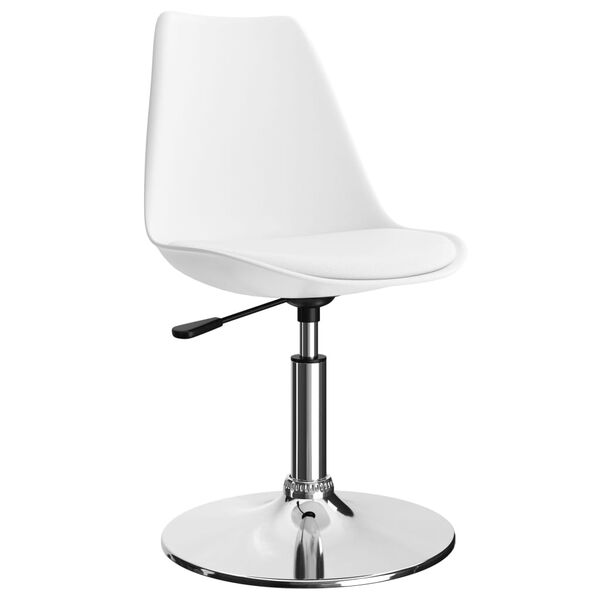 vidaXL 2 db fehér forgó műbőr étkezőszék