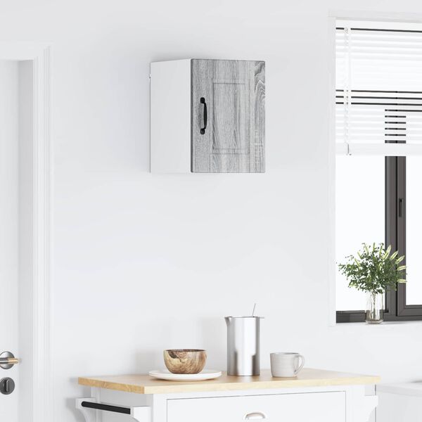 vidaXL Konyhaszekr&eacute;ny polcokkal Sz&uuml;rke Sonoma 30 x 31 x 40 cm Faanyag