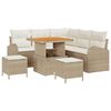 vidaXL Kerti Kanap&eacute; Szett p&aacute;rn&aacute;val t&aacute;rol&oacute;val 8 pcs Beige &eacute;s kr&eacute;m